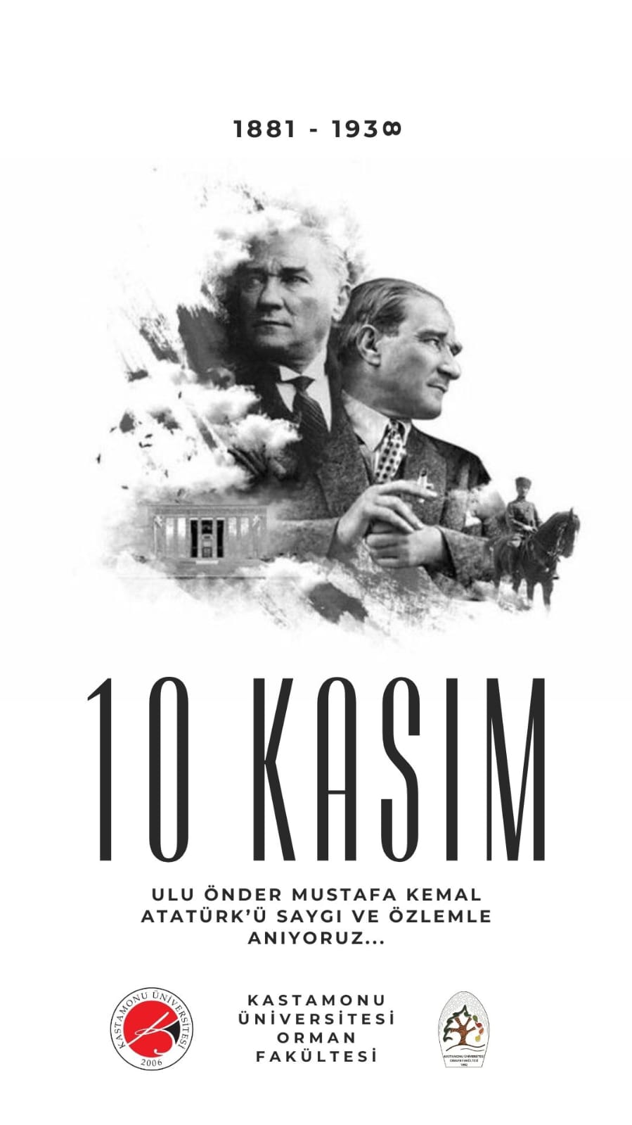 Cumhuriyetimizin Kurucusu Büyük Önder Gazi Mustafa Kemal ATATÜRK’ü Aramızdan Ayrılışının 86. Yılında Saygı, Minnet ve Özlemle Anıyoruz