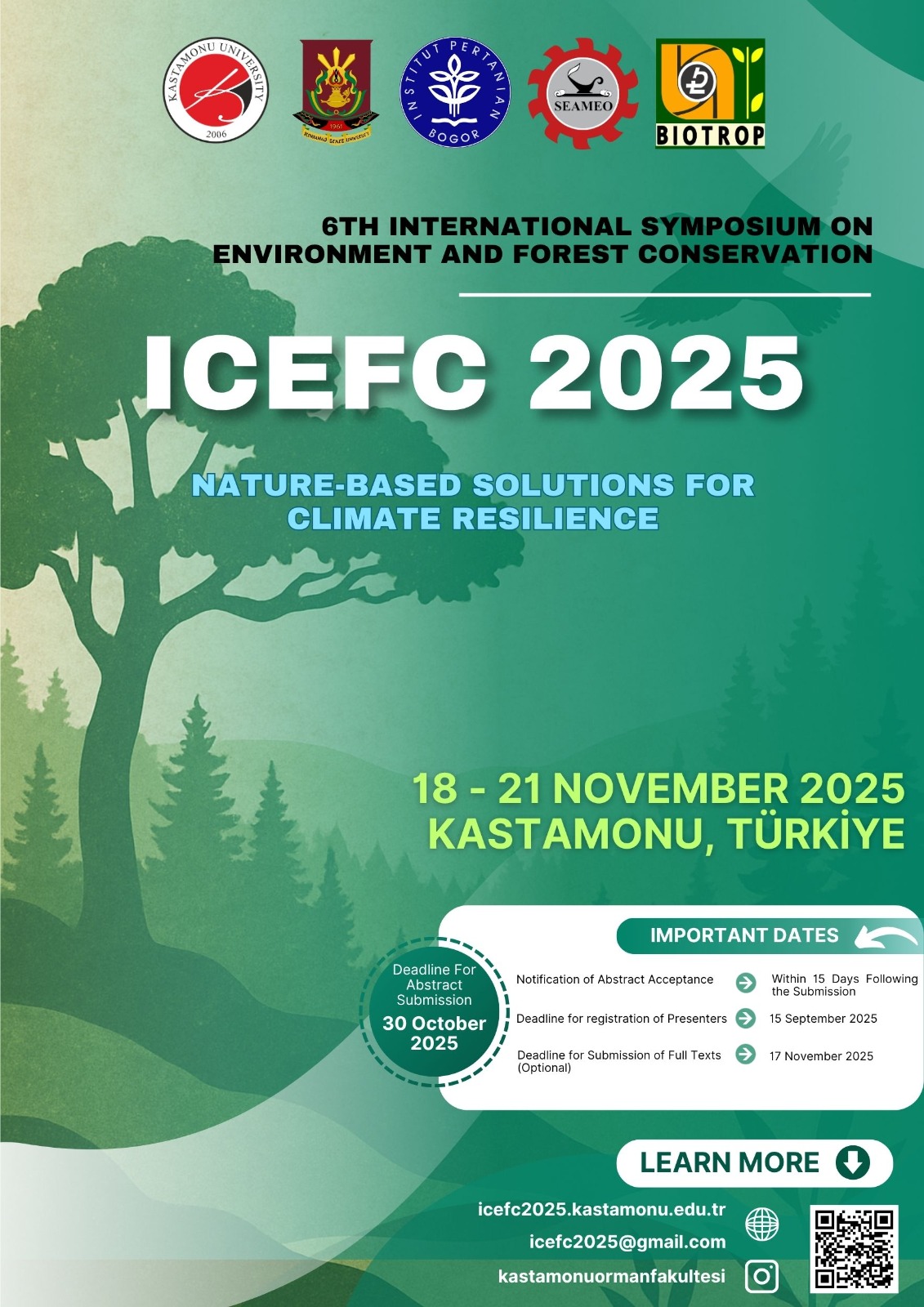 6th International Conference on Environment and Forest Conservation (ICEFC2025) 