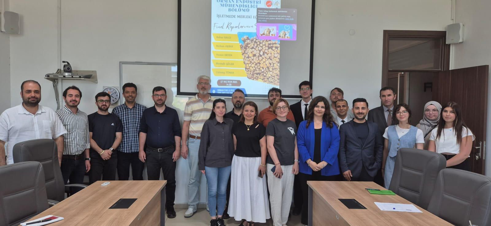 Orman Endüstri Mühendisliği Öğrencilerinin İşletmede Mesleki Eğitim Final Sunumları Gerçekleştirildi