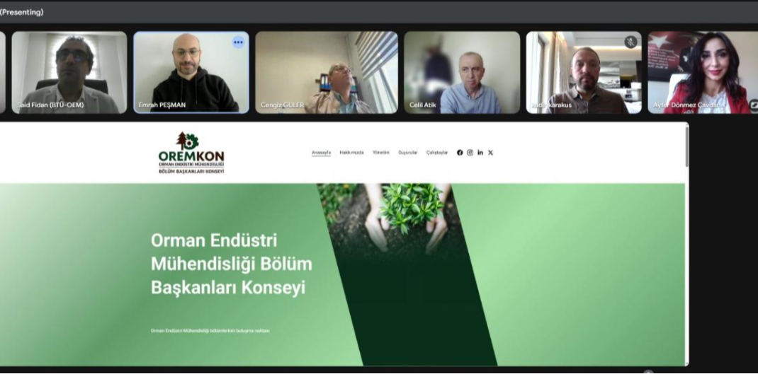 Orman Endüstri Mühendisliği Bölüm Başkanları Konseyi (OREMKON) Toplantısı Gerçekleştirildi