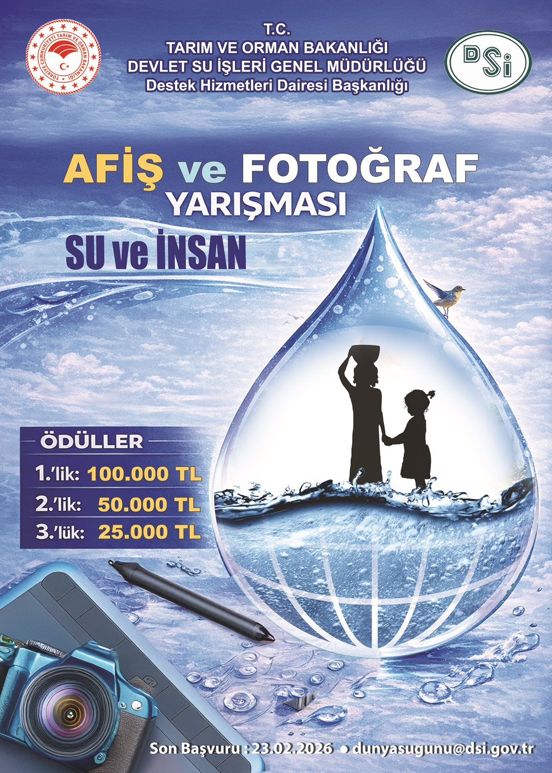 22 Mart Dünya Su Günü Afiş ve Fotoğraf Yarışması