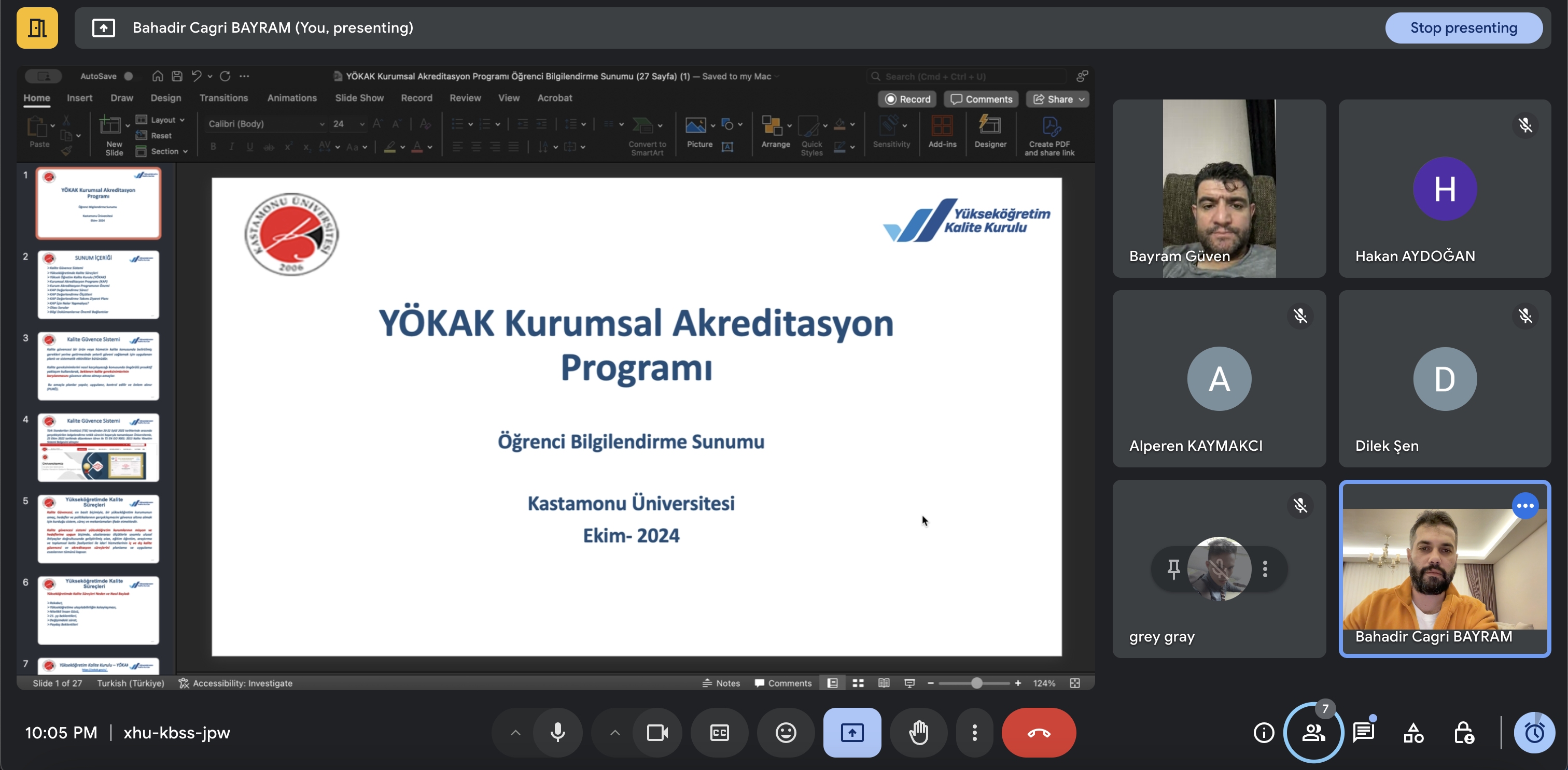 YÖKAK Kurumsal Akreditasyon Programı Çevrimiçi Lisansüstü Öğrenci Bilgilendirme Semineri Gerçekleştirildi
